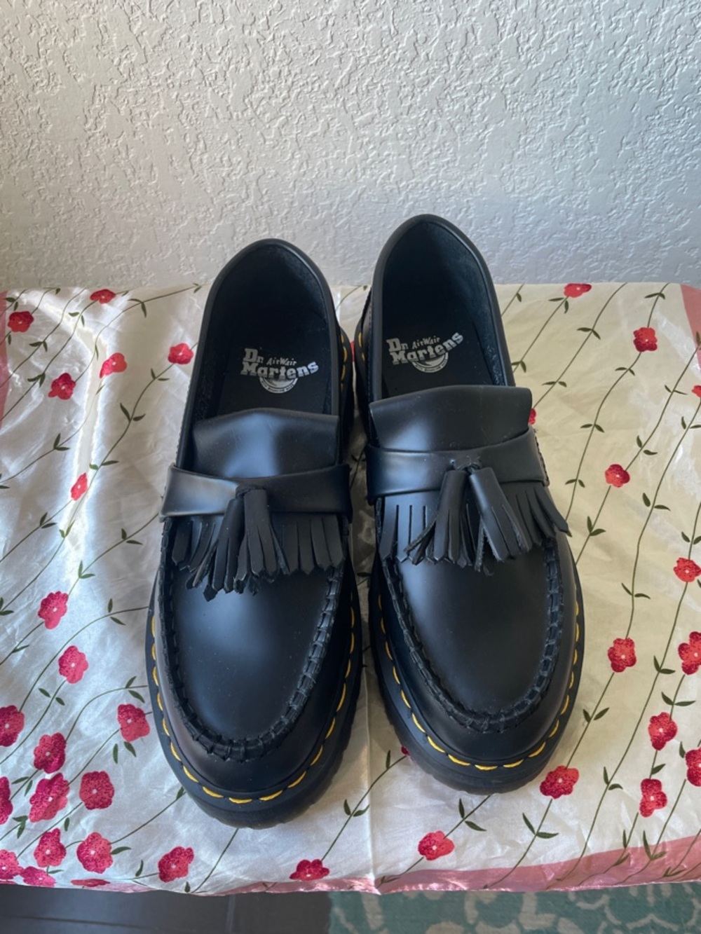 Dr. Martens Black Tassel Kiltie Loafers
